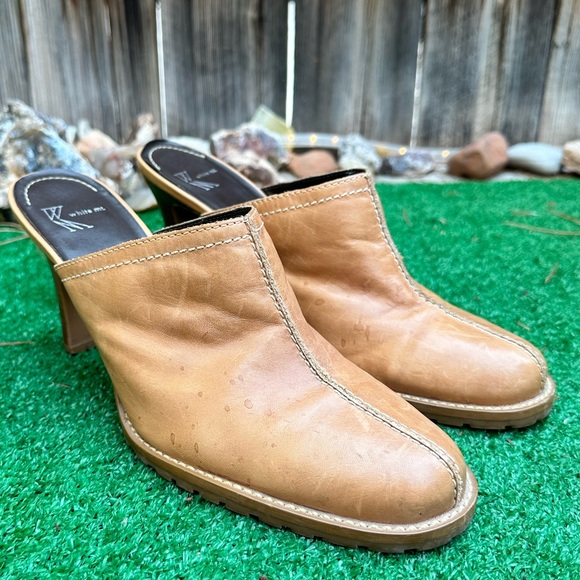 White Mountain Leather Mules - Picture 1 of 8